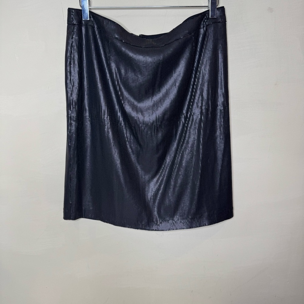 Eureka Christos Garkinos Sequin Elegant Black Skirt size 14 Euc